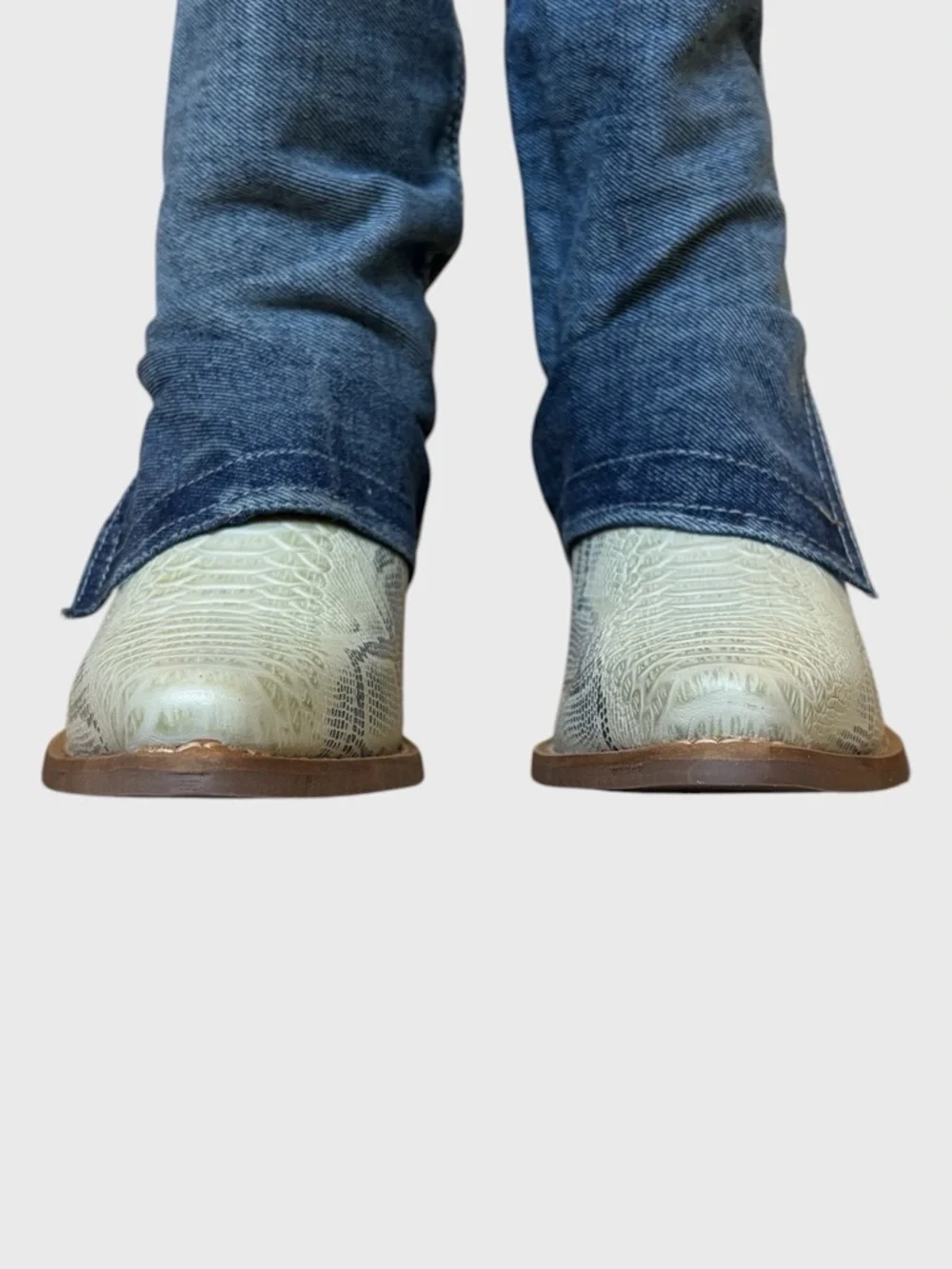 NWB Dingo Shabby Women's Leather Boots Size 7.5 Denim Shaft Boho Western Cowgirl - Picture 12 of 16